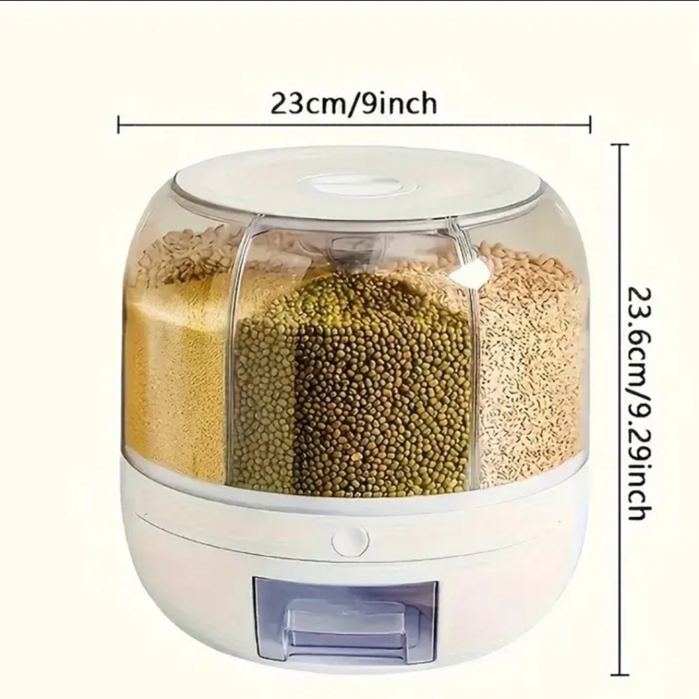 White Multi-Compartment Food Dispenser
